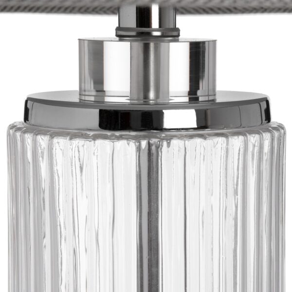 Roma Glass Table Lamp Grey