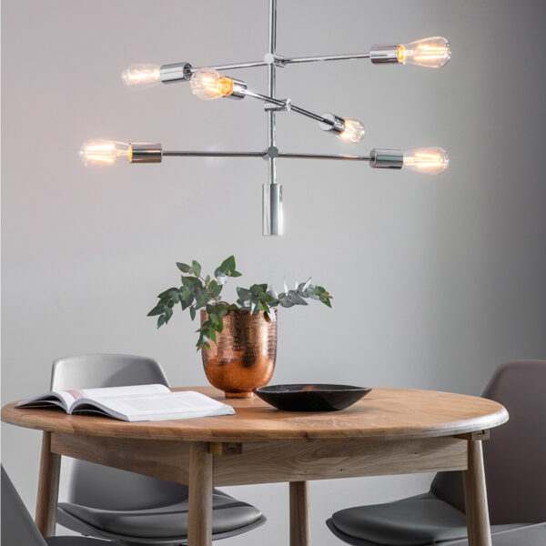 Rubens 6 Pendant Light | Chrome