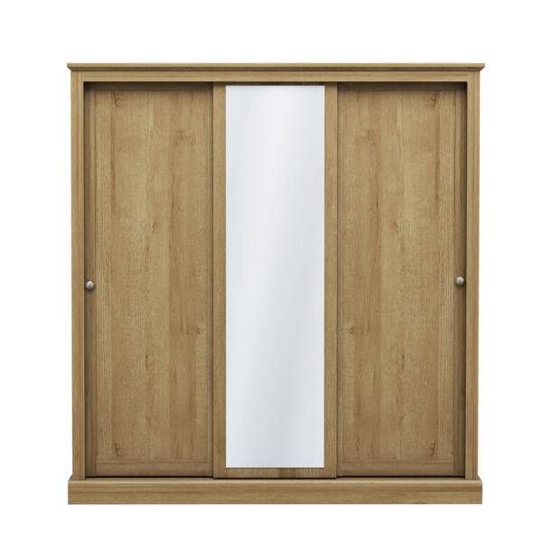 Latimer 3 Door Sliding Wardrobe | Oak Finish
