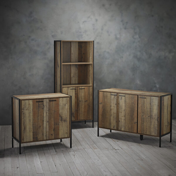 Colliers Oak Bookcase Display Cabinet | Self Assembly