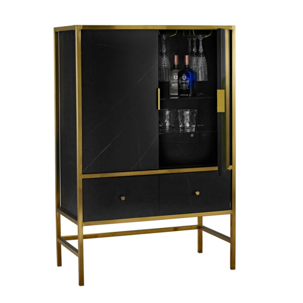 Monaco Drinks Cabinet | Black