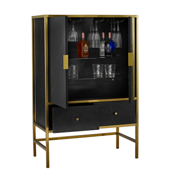 Monaco Drinks Cabinet | Black