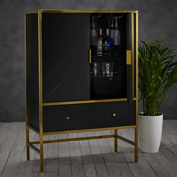 Monaco Drinks Cabinet | Black