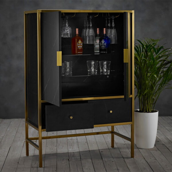 Monaco Drinks Cabinet | Black