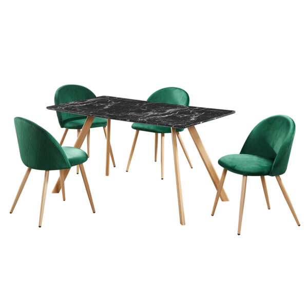 Finchley Pair of Dining Chairs | Green