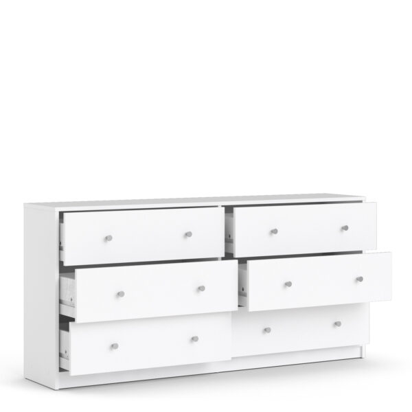 Elegance Chest of 6 Drawers (3+3) in White | Self Assembly