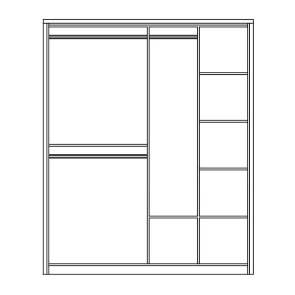 Durango 180cm  Sliding Door Wardrobe | Matt White