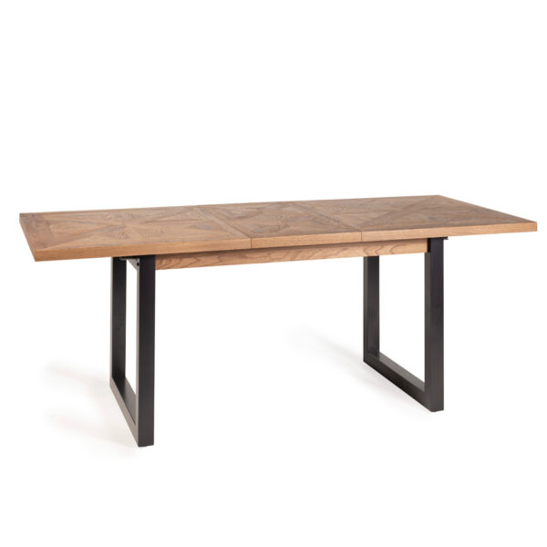 Calgary 4-6 Seat Extending  Dining Table & 4 Grey Velvet Fabric Chairs | 158 - 203cm