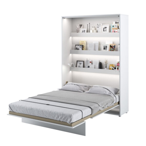 Vertical Wall Bed Concept 140cm | White Matt