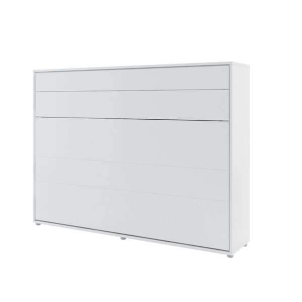 Horizontal Wall Bed Concept 140cm | White Matt