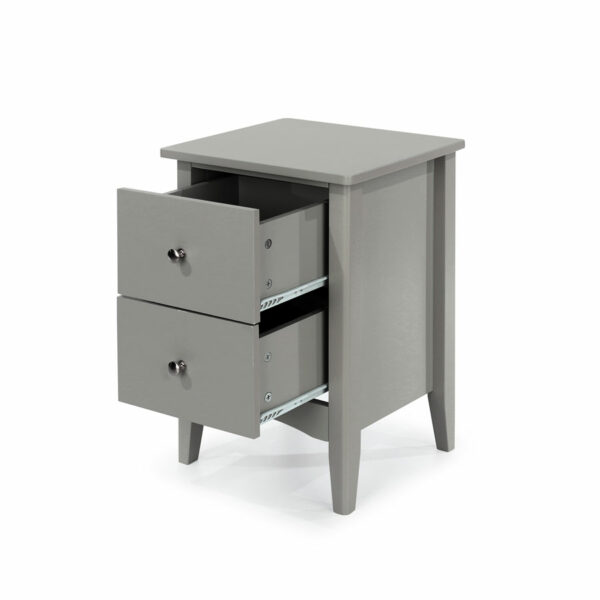 Saint Cloud 2 Drawer Bedside Cabinet | Grey