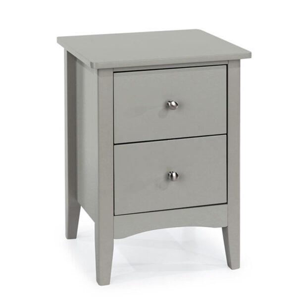 Saint Cloud 2 Drawer Bedside Cabinet | Grey