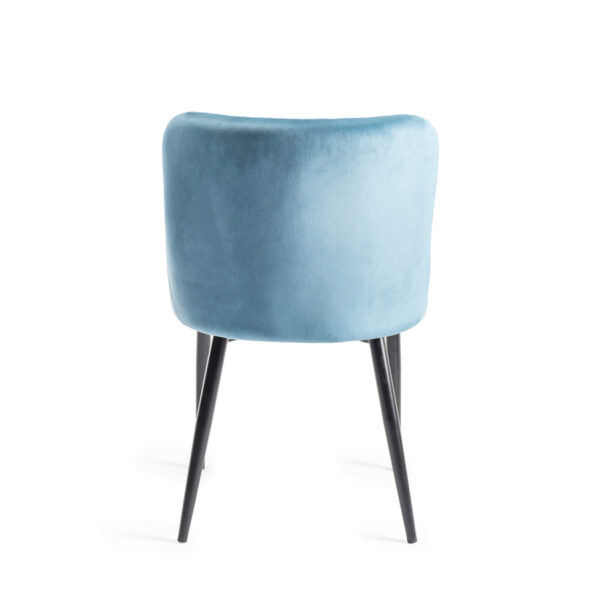 Calgary 6-8 Seat Extending Dining Table & 6 Petrol Blue Velvet Fabric Chairs | 190 - 240cm