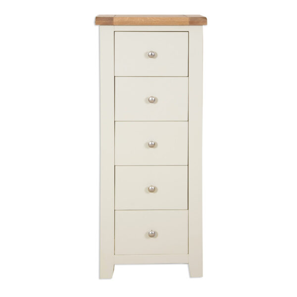 Norfolk Ivory 5 Drawer Tall Chest