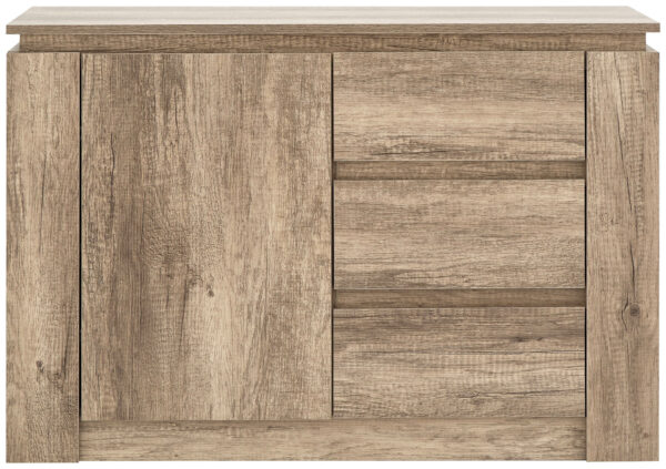 Valley Oak Sideboard 1 Door 3 Drawer | Self Assembly