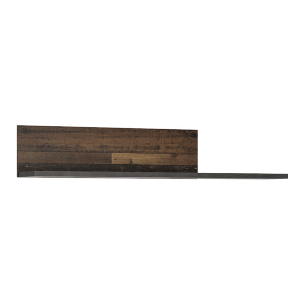 Ingles Shelf | Walnut and Dark Matera Grey | Self Assembly