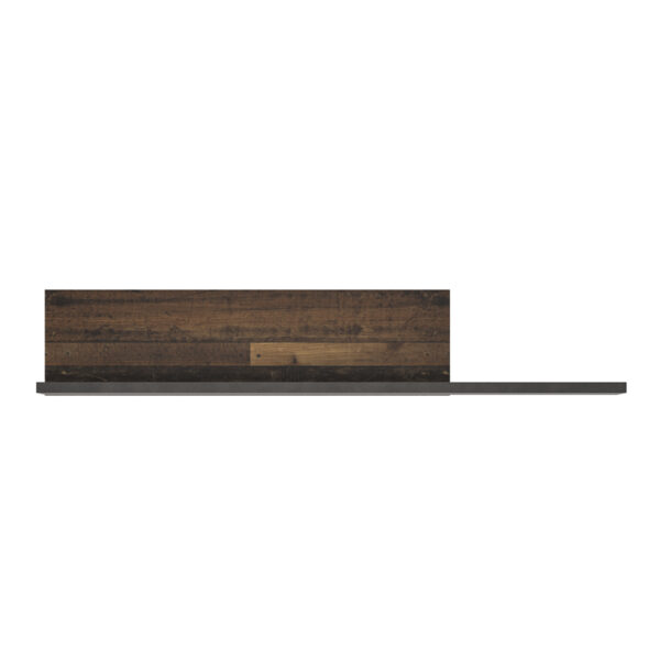 Ingles Shelf | Walnut and Dark Matera Grey | Self Assembly