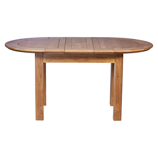 Wellington Oak Small D-End Extending Table | 131.5 - 165.5cm | Clearance