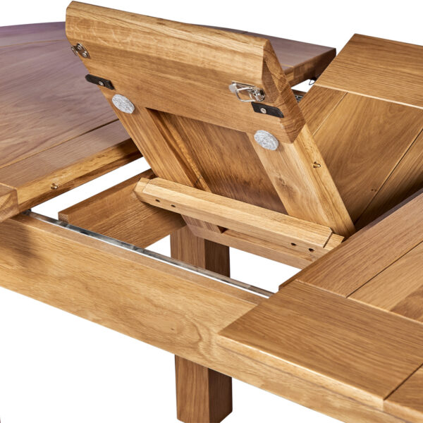 Wellington Oak Small D-End Extending Table | 131.5 - 165.5cm | Clearance