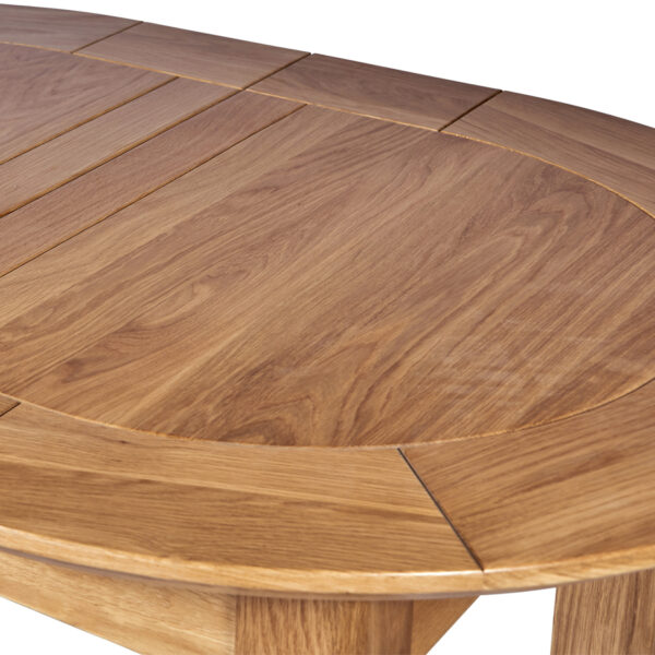 Wellington Oak Small D-End Extending Table | 131.5 - 165.5cm | Clearance