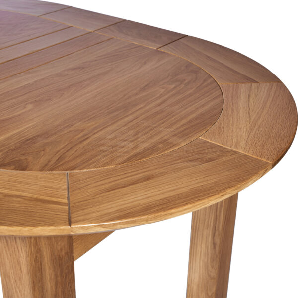 Wellington Oak Small D-End Extending Table | 131.5 - 165.5cm | Clearance
