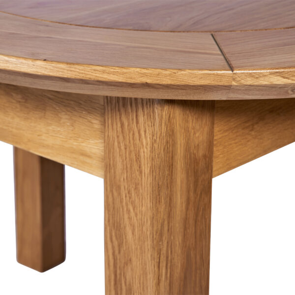 Wellington Oak Small D-End Extending Table | 131.5 - 165.5cm | Clearance