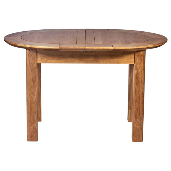 Wellington Oak Small D-End Extending Table | 131.5 - 165.5cm | Clearance