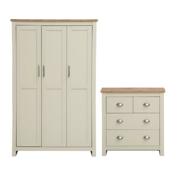 Leigh Cream 2 Piece Set | Cream | Self Assembly