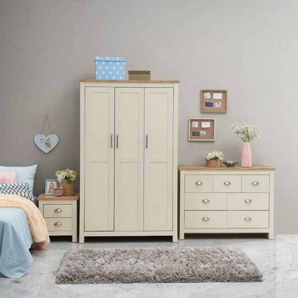 Leigh Cream 3 Piece Set | Cream | Self Assembly