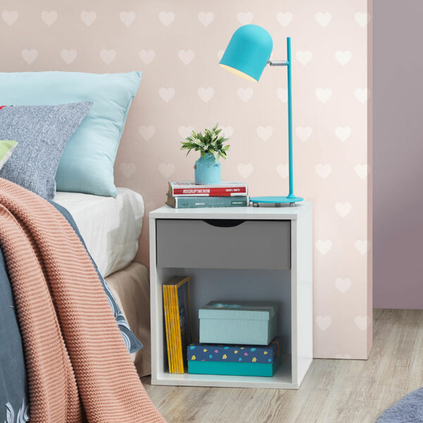 Trent 3 Piece Bedroom Set | Grey | White | Self Assembly