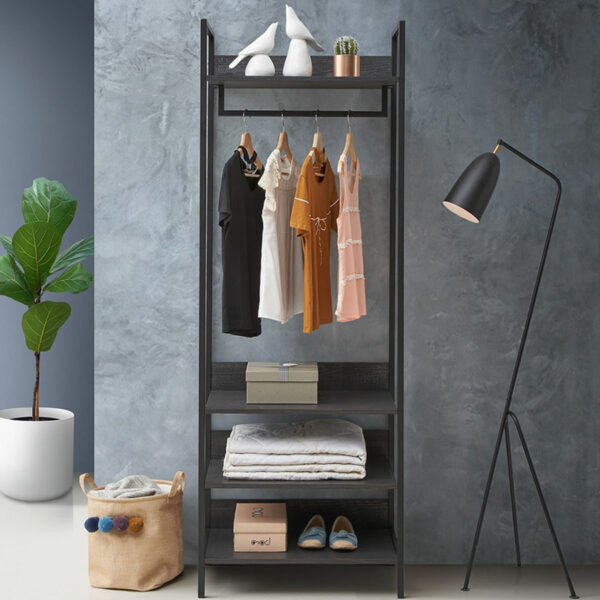 Mersey 4 Piece Bedroom Furniture Set | Dark Grey | Self Assembly