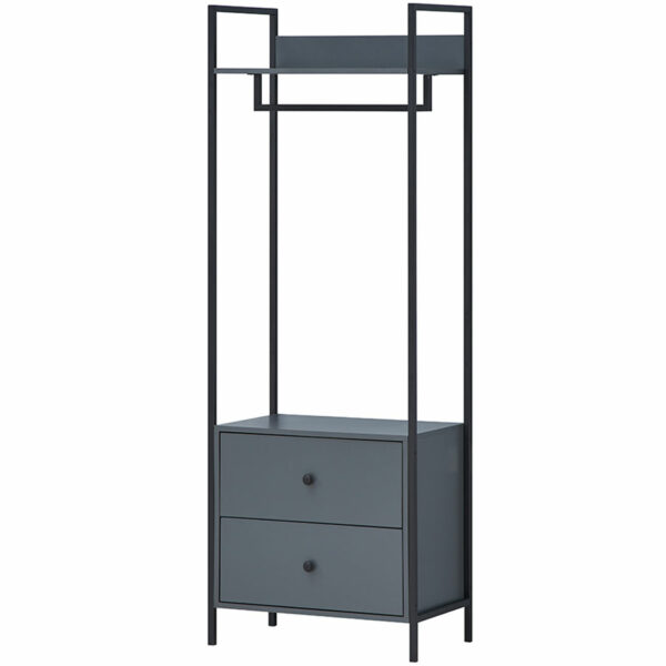 Mersey 4 Piece Bedroom Furniture Set | Dark Grey | Self Assembly