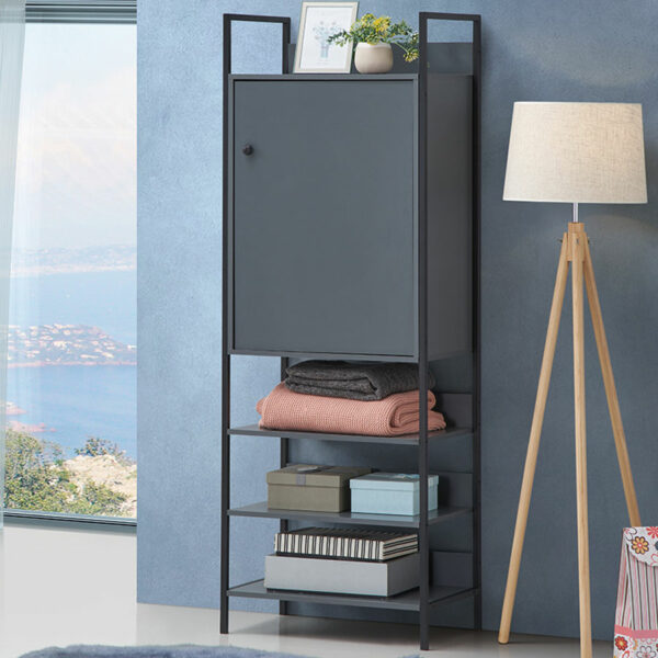 Mersey 4 Piece Bedroom Furniture Set | Dark Grey | Self Assembly