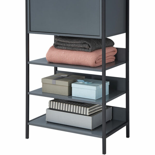 Mersey 4 Piece Bedroom Furniture Set | Dark Grey | Self Assembly