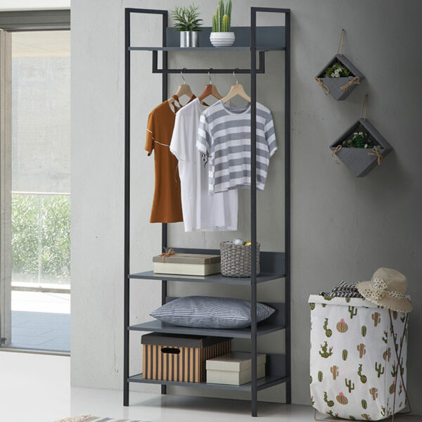 Mersey 4 Piece Bedroom Furniture Set | Dark Grey | Self Assembly
