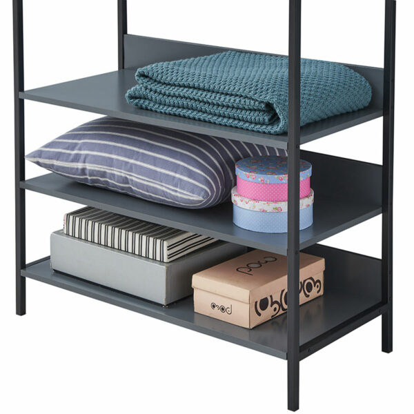 Mersey 4 Piece Bedroom Furniture Set | Dark Grey | Self Assembly