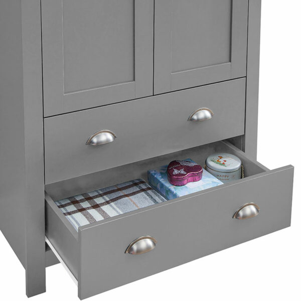 Leigh Grey 3 Piece Bedroom Furniture Set | Grey | Self Assembly