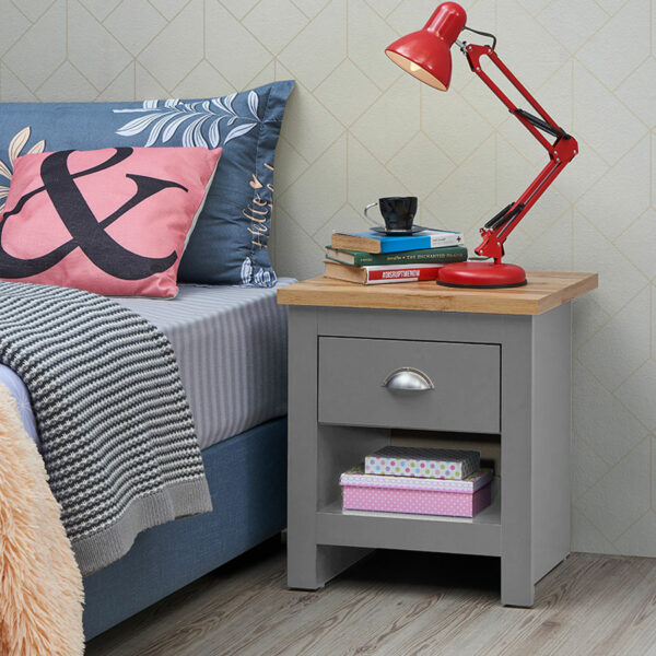 Leigh Grey 3 Piece Bedroom Furniture Set | Grey | Self Assembly