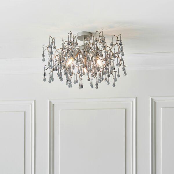 Florence Ceiling Light | Silver