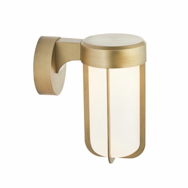 Alva Outdoor Wall Light | Frosted Brass