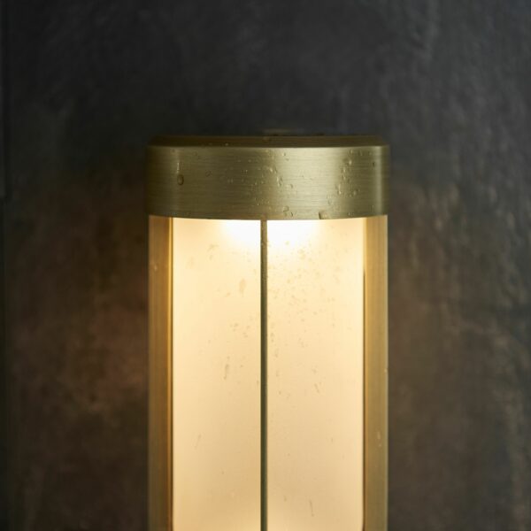 Alva Outdoor Wall Light | Frosted Brass