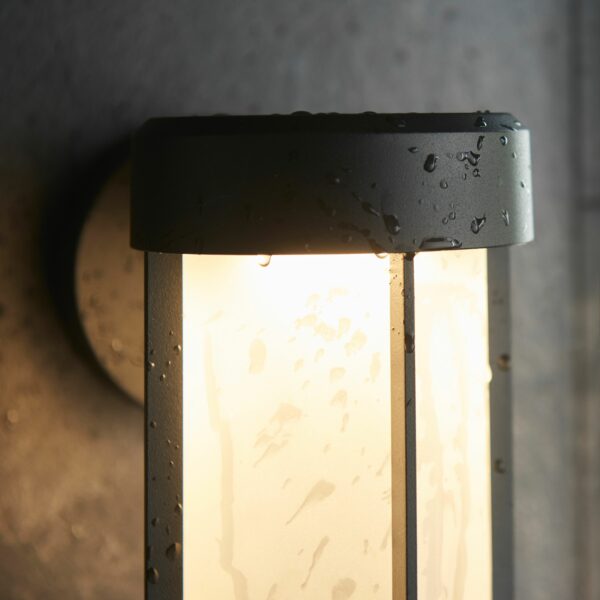 Alva Outdoor Wall Light | Frosted Black