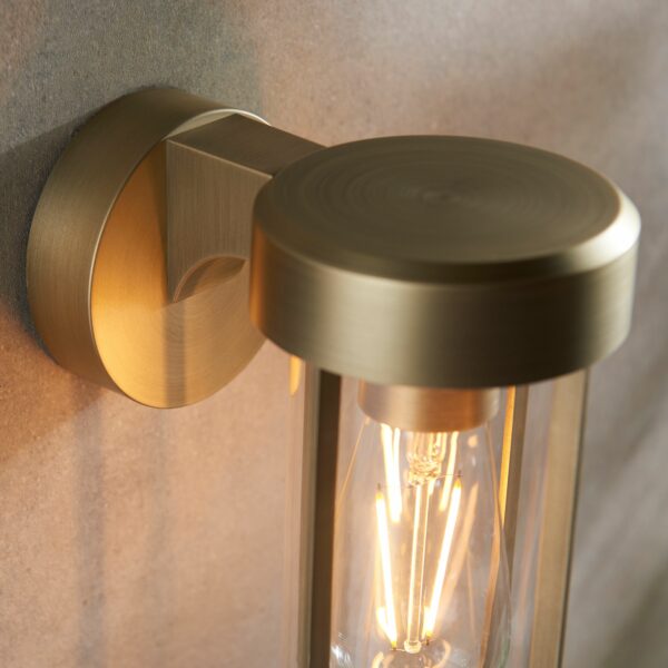Alva Outdoor Wall Light | Antique Brass