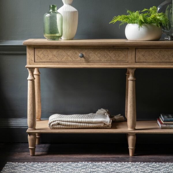 Gaulle Ash 2 Drawer Console Table