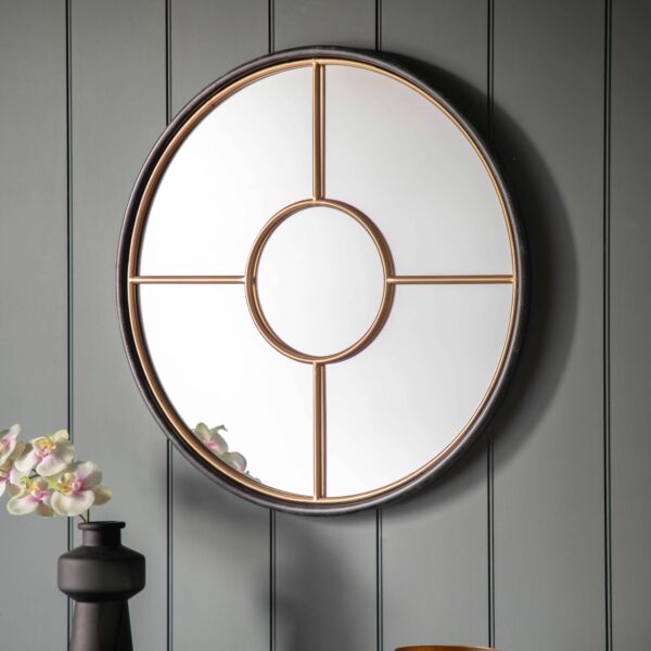 Rocca Mirror | Black and Gold