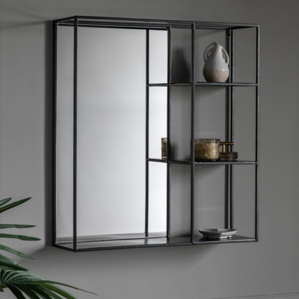 Bassan Mirror Shelf | Black