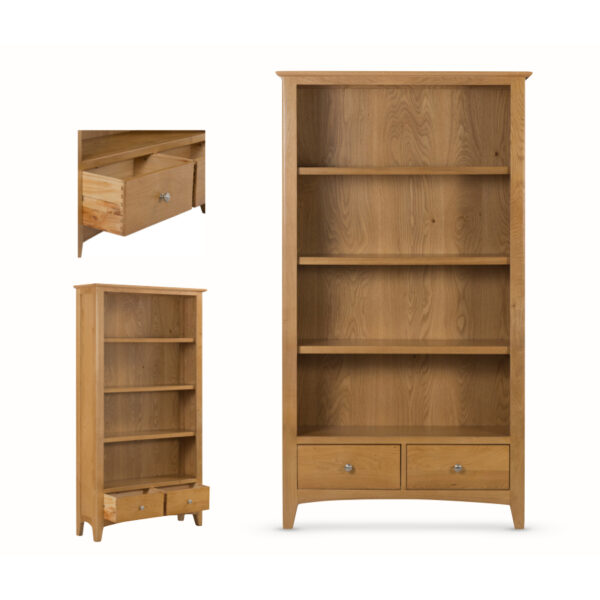 Tiree Oak Large Bookcase