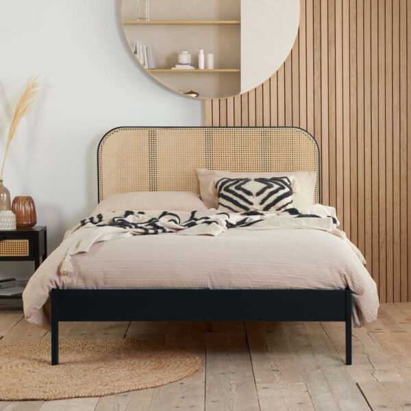 Margot Super King Rattan Bed | Black