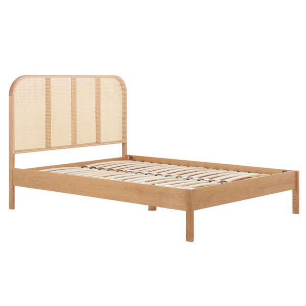 Margot King Rattan Bed | Oak