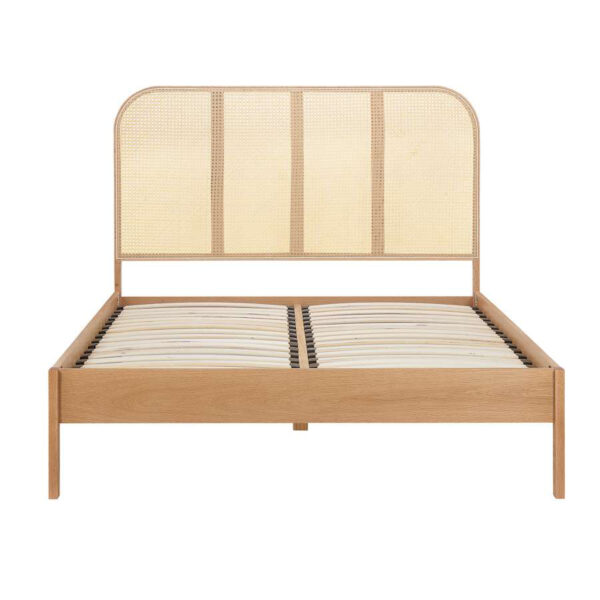 Margot King Rattan Bed | Oak